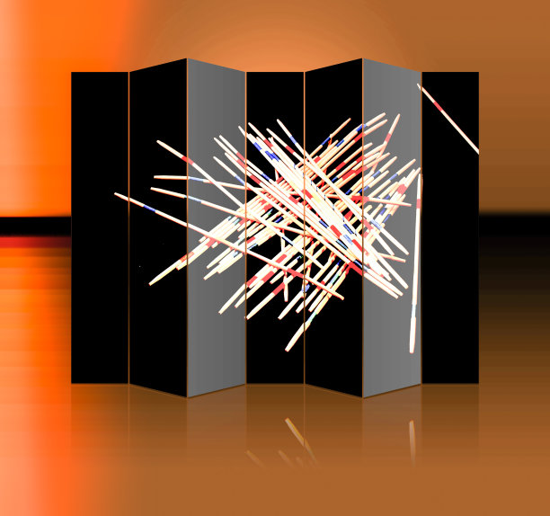 米卡度游戏在黑暗的屏幕上与6个方块|背景深棕色|竞争和策略|技能图片下载