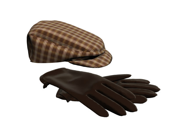 手套和帽子的3d渲染图片下载