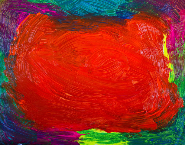 油画画框，五彩抽象图片下载