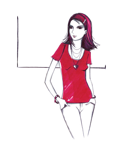 文艺插画素材ID：328425396