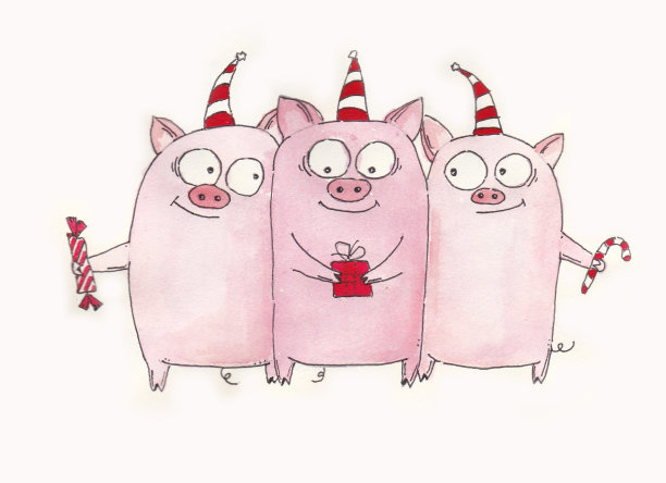 三个猪图片下载