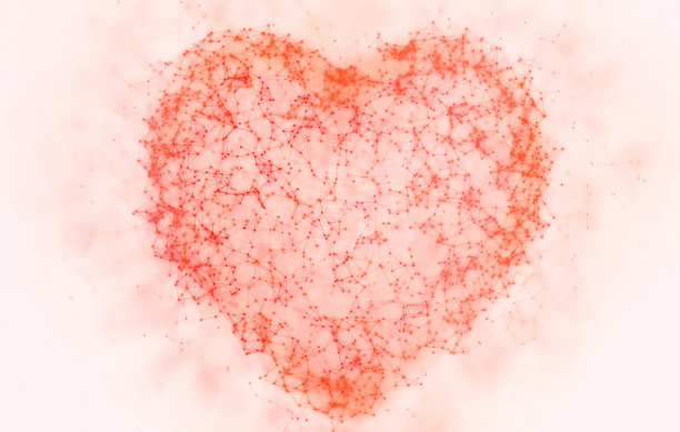 多边形抽象心脏概念图片下载