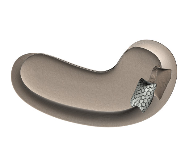 3d渲染大沙发俯视图图片下载