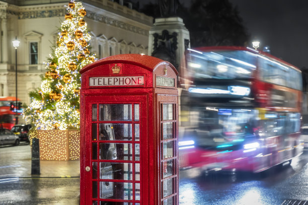 伦敦滑铁卢广场的圣诞节图片下载