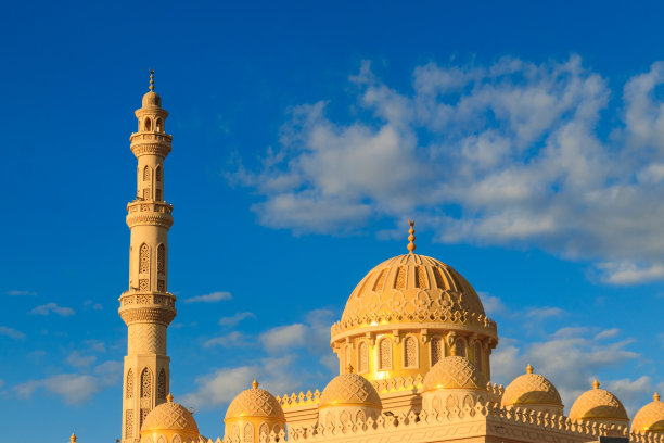 埃及侯尔格达的El Mina Masjid清真寺外墙图片下载