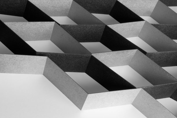 黑色和白色几何形状的抽象背景图片下载