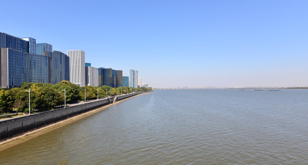 中国杭州的城市轮廓线图片下载
