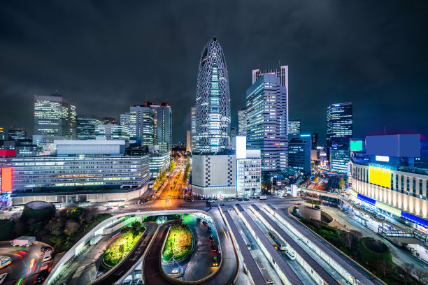 日本东京新宿夜景图片下载