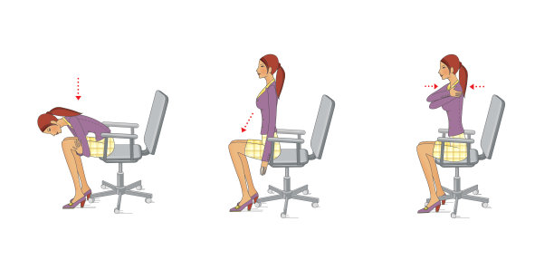 办公室里有个年轻女子做健身操来增强体质图片下载