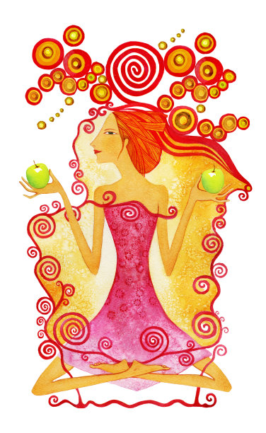 文艺插画素材ID：328545684