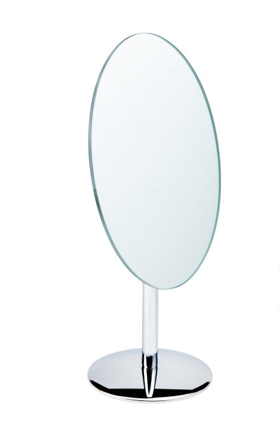 现代化妆镜孤立在白色背景图片下载