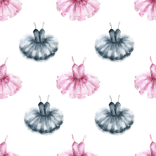 无缝图案的芭蕾裙。图片下载