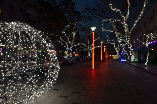 圣诞街装饰图片下载