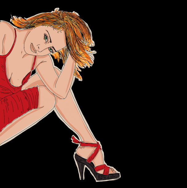 画像的别针挂线简单精炼的漫画波普艺术风格图片下载