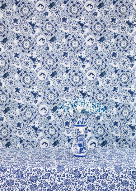 搭配代尔夫特蓝花静物图片下载