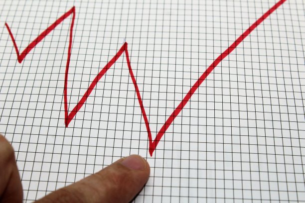 业务图表和手指。图片下载