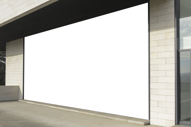 模拟。广告牌横幅，商店橱窗，标牌模拟展示在墙上图片下载