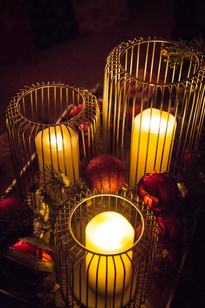 喜庆的节日蜡烛图片下载