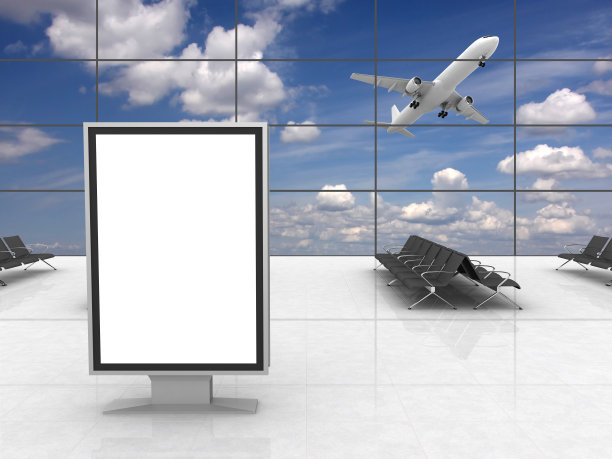机场航站楼广告牌广告图片下载