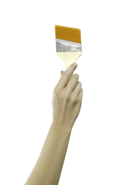 握着画笔的女人的手图片下载