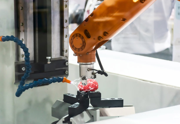 技术概念生产的机械机器人是未来的大脑图片下载