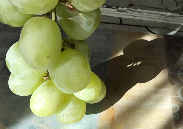 近距离的水果在桌子上与戏剧性的阴影图片下载