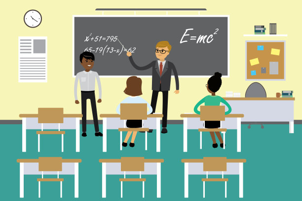 学生和老师在教室内部图片下载