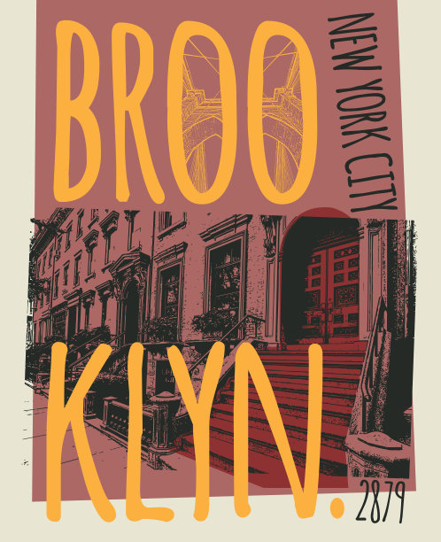 布鲁克林高地，纽约，剪影图片下载