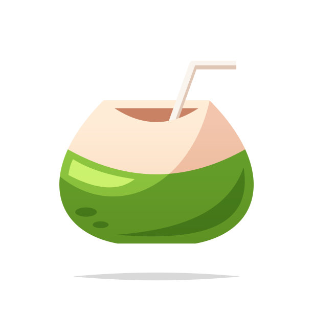 幼椰子水载体隔离图片下载