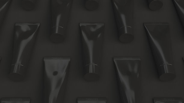 从空白的黑色管牙膏，奶油或凝胶图片下载