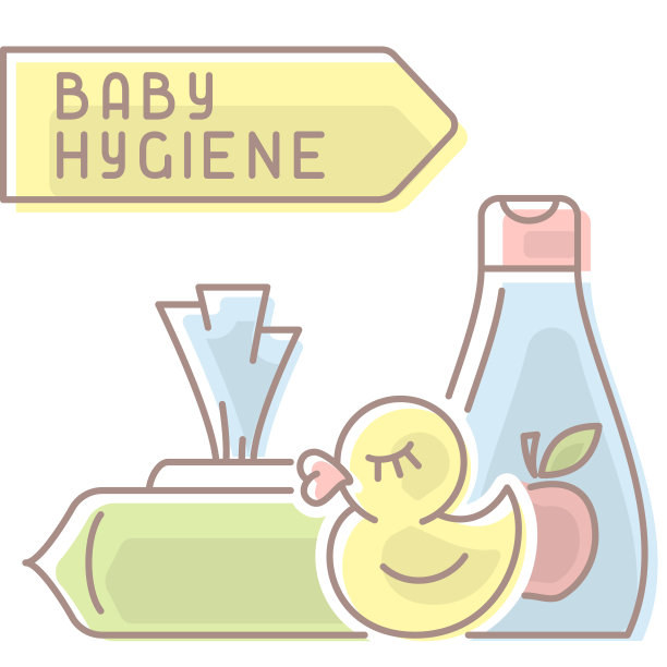 婴儿卫生线性要素图片下载