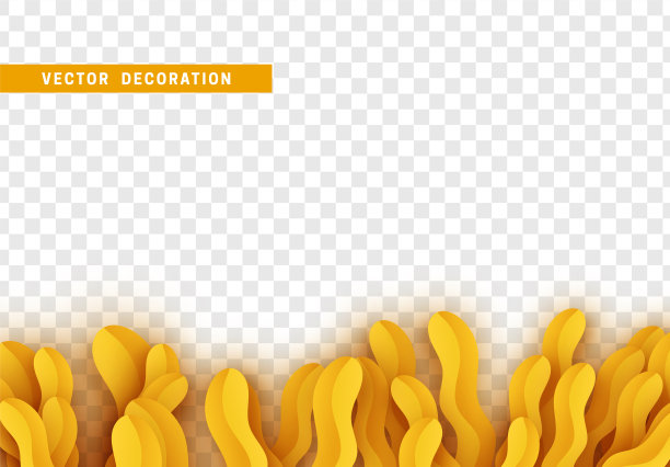 黄色的叶子。叶树叶。植物叶子，橙草灌木。图片下载