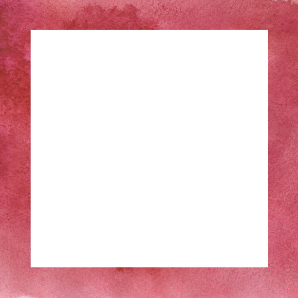 方形大框架上的红色水彩背景装饰祝贺情人节。抽象的插图，与空间为您的文字，为美丽的设计与爱。图片下载