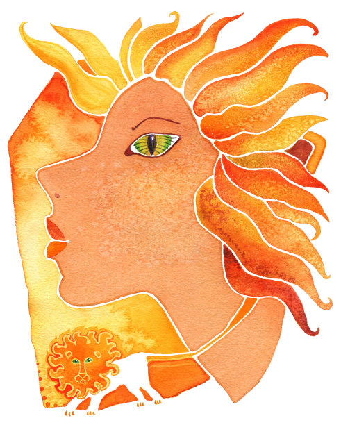 脸姑娘作为狮子座的星座象征图片下载