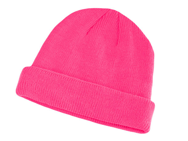 编织的粉红色帽子孤立的白色背景图片下载