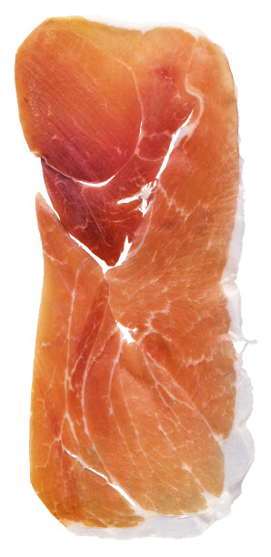 单片美食熏火腿熏猪肉火腿孤立在白色背景图片下载