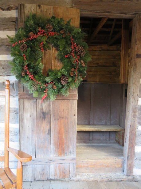 打开小木屋的门，背景，拷贝空间图片下载