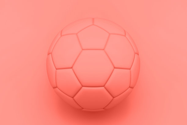 足球彩绘潮流活珊瑚色图片下载