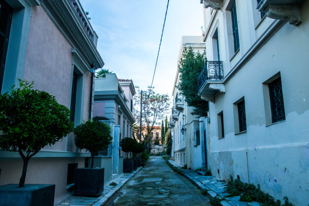 希腊雅典的普拉卡大街图片下载