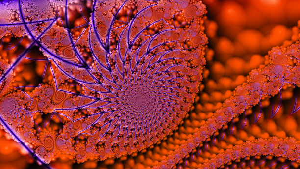 抽象分形艺术背景在插画空间几何。图片下载