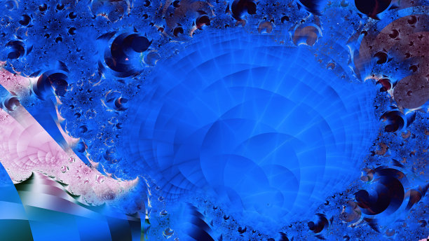 抽象分形艺术背景在插画空间几何。图片下载