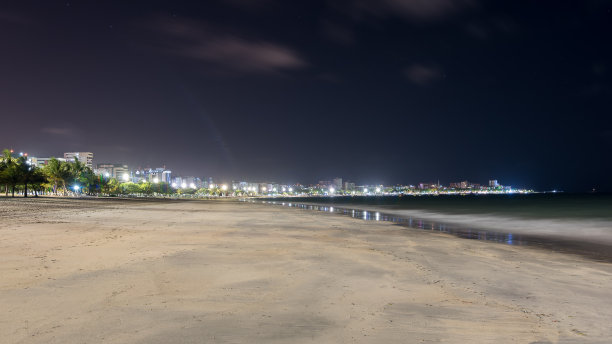 夜间图片来自Pajuçara巴西阿拉格斯马塞奥海滩图片下载