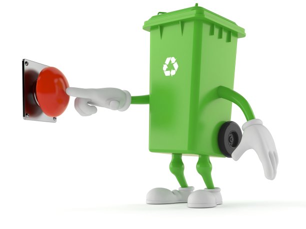 垃圾桶人物按按钮图片下载