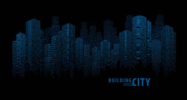 Pano建筑抽象的蓝色图片下载