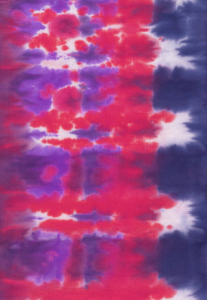 一张手绘的抽象斑点彩色红蓝色扎染纺织背景图案的照片图片下载