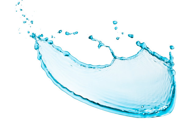 蓝绿色的水溅图片下载