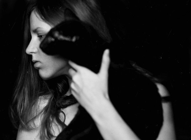 女人和东方短毛猫图片下载