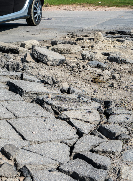 街道破坏沥青图片下载