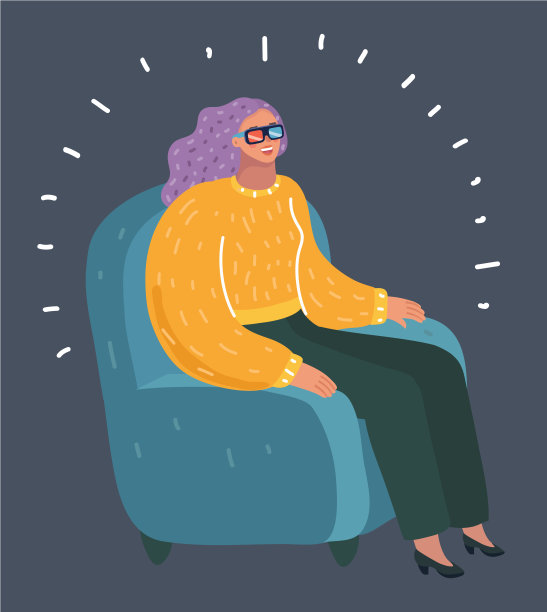 女孩在电影院图片下载