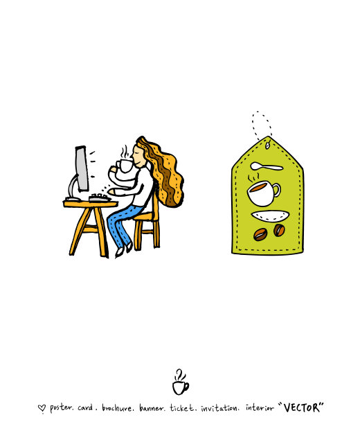 咖啡馆的海报图片下载